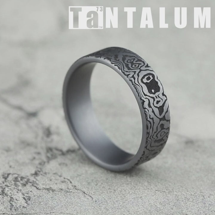 The Sword Men's Wedding Band in Grey Tantalum - 7mm Width by Tantalum