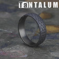 The Smaug Men's Wedding Band in Grey Tantalum - 6mm Width by Tantalum