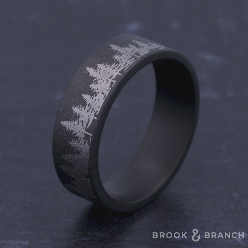 The Evergreen Men's Wedding Band in Tantalum - 7mm Width by Brook and Branch