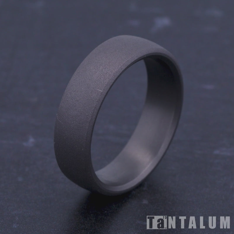 The Visionary Men's Wedding Band in Grey Tantalum - 6.5mm Width by Tantalum