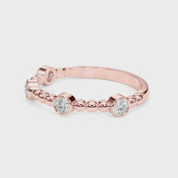 14K Rose Gold Lab Diamond Fashion Band - 0.25 Carats Total Diamond Weight - Size 7 by Robinson's Jewelers