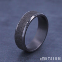 The Vesuvius Men's Wedding Band in Grey Tantalum - 7mm Width by Tantalum