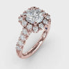 Fana - Large Cushion Halo Engagement Ring - S3589 - Available in 14K & 18K Gold (White, Yellow or Rose) and Platinum