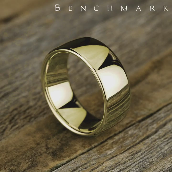 Euro Comfort-Fit® Men's Wedding Band in 14K Yellow Gold - 9mm by Benchmark
