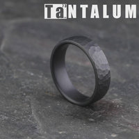 The Shredder Men's Wedding Band in Darkened Tantalum - 6.5mm Width by Tantalum