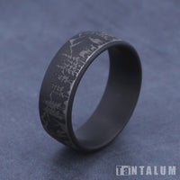 The Stag Men's Wedding Band in Tantalum - 8mm Width by Tantalum
