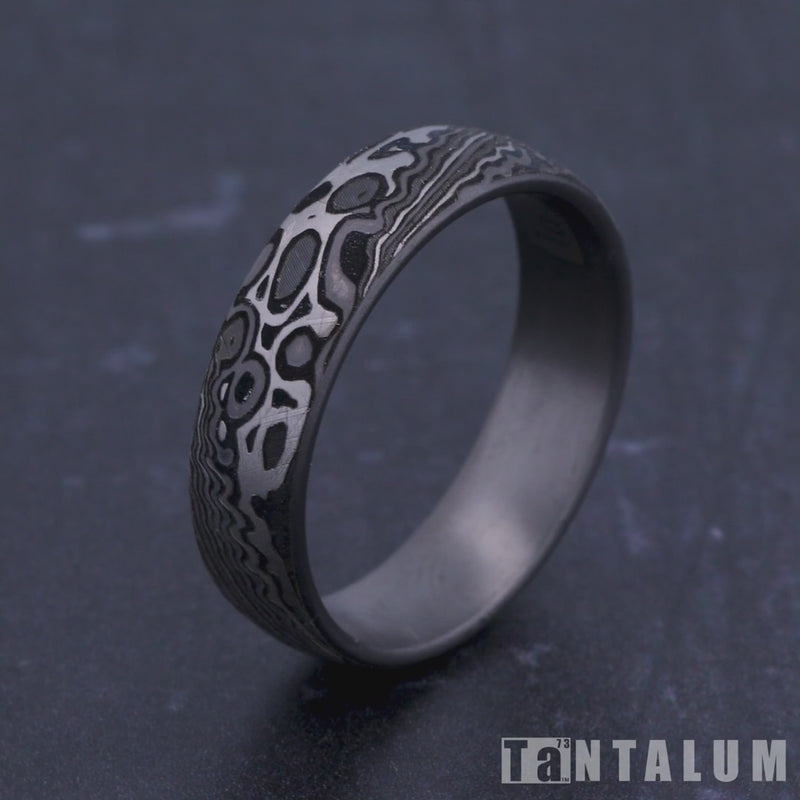 The Acid Etch Men's Wedding Band in Grey Tantalum - 6mm Width by Tantalum