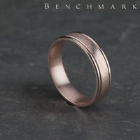 The Aurelius Men's Wedding Band in 14K Rose Gold - 6mm Width by Benchmark