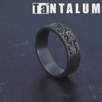 The Vine Men's Wedding Band in Grey Tantalum - 7mm Width by Tantalum