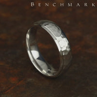 The Ember Men's Wedding Band in 14K White Gold - 6.5mm Width by Benchmark