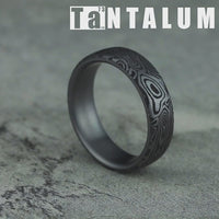 The Vortex Men's Wedding Band in Grey Tantalum - 6.5mm Width by Tantalum
