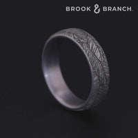 The Covey Men's Wedding Band in Grey Tantalum - 6.5mm Width by Brook and Branch