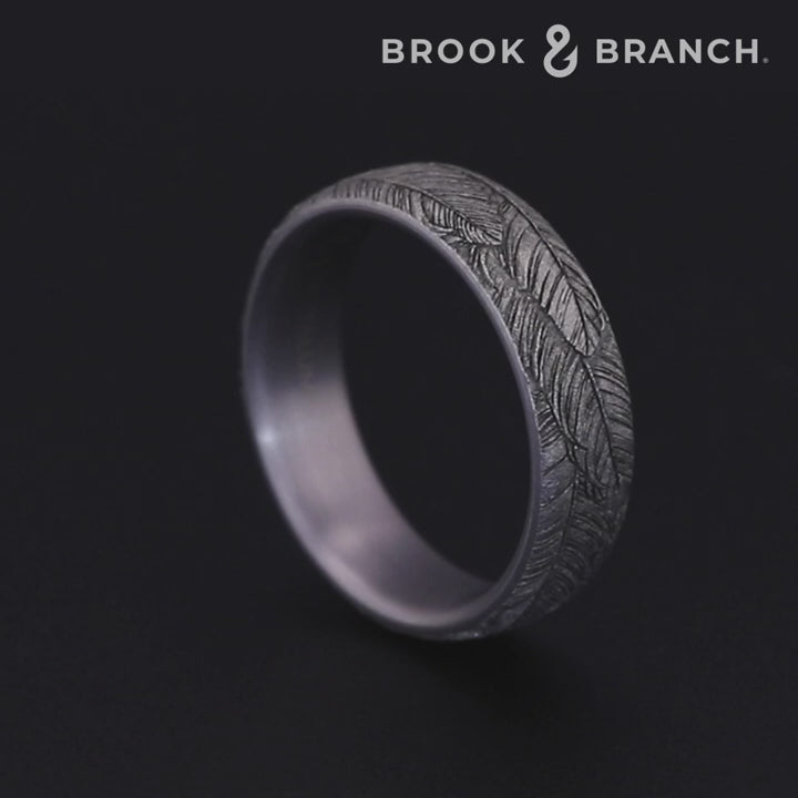 The Covey Men's Wedding Band in Grey Tantalum - 6.5mm Width by Brook and Branch