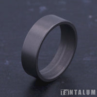 The Lieutenant Men's Wedding Band in Grey Tantalum - 7mm Width by Tantalum