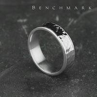 The Slater Men's Wedding Band in 14K White Gold - 6.5mm Width by Benchmark