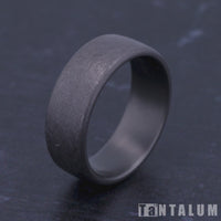 The Aurora Men's Wedding Band in Grey Tantalum - 8mm Width by Tantalum