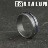 The Viscount Men's Wedding Band in Grey Tantalum - 7.5mm Width by Tantalum