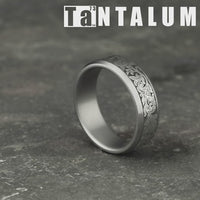 The Ambassador Men's Wedding Band in Grey Tantalum - 7.5mm Width by Tantalum