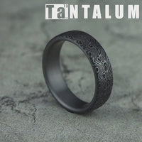 The Wave Men's Wedding Band in Grey Tantalum - 6.5mm Width by Tantalum