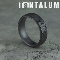 The Torsion Men's Wedding Band in Grey Tantalum - 6.5mm Width by Tantalum