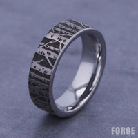 The Birch Men's Wedding Band in Tungsten - 7mm Width by Forge