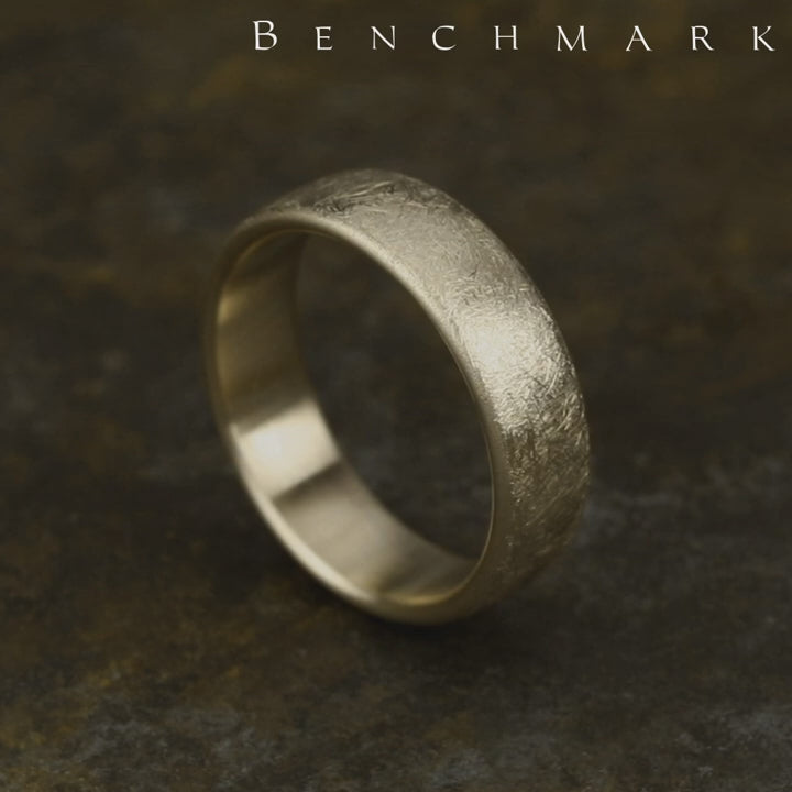 The Nebula Men's Wedding Band in 14K Yellow Gold - 6.5mm Width by Benchmark