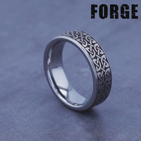 The Blarney Men's Wedding Band in Tungsten - 7mm Width by Forge