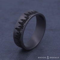 The Evergreen Men's Wedding Band in Grey Tantalum - 7mm Width by Brook and Branch