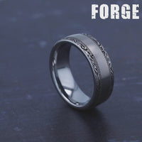 The Edge Men's Wedding Band in Tungsten - 8mm Width by Forge