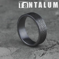 The Waterford Men's Wedding Band in Grey Tantalum - 7mm Width by Tantalum