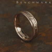 The Riker Men's Wedding Band in 14K Rose Gold - 6.5mm by Benchmark
