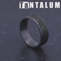 The Braid Men's Wedding Band in Grey Tantalum - 7mm Width by Tantalum