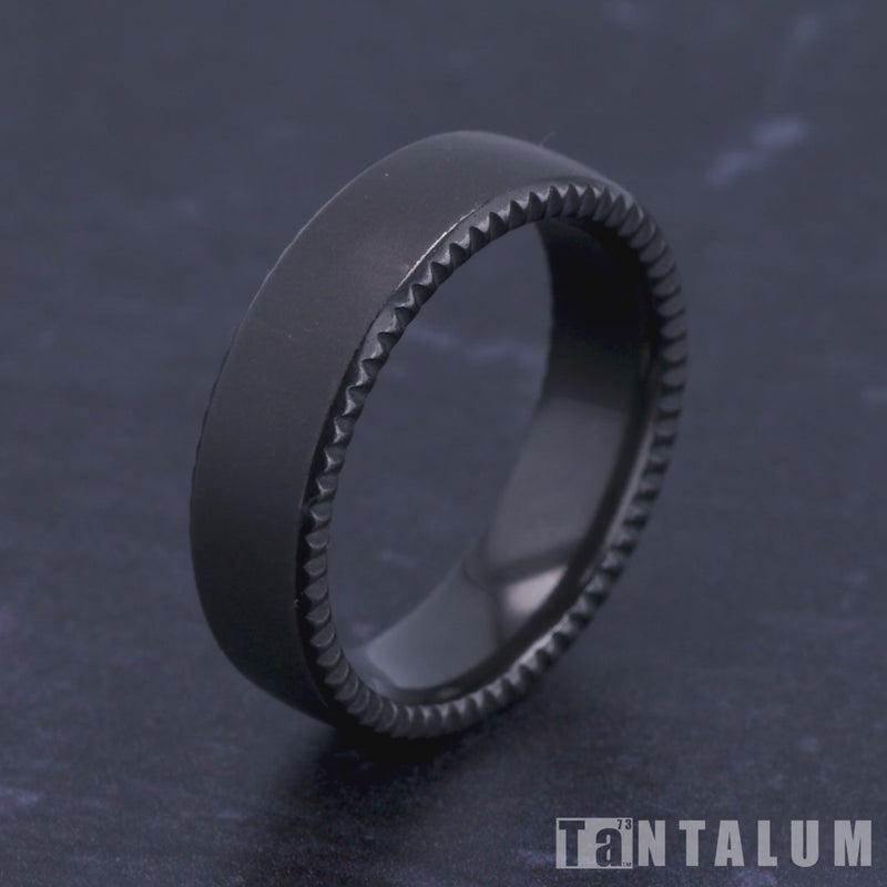 The Sovereign Men's Wedding Band in Tantalum - 6.5mm Width by Tantalum