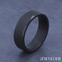 The Major Men's Wedding Band in Darkened Tantalum - 7mm Width by Tantalum