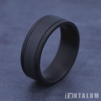 The Admiral Men's Wedding Band in Tantalum - 8mm Width by Tantalum