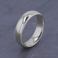 The Heirloom Men's Wedding Band in 14K White Gold - 6mm Width by Benchmark