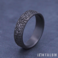 The Kaleidoscope Men's Wedding Band in Grey Tantalum - 6.5mm Width by Tantalum