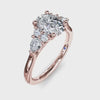 Fana - Pear Side Cluster Diamond Engagement Ring - S4168 - Available in 14K & 18K Gold (White, Yellow or Rose) and Platinum