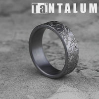 The Diablo Men's Wedding Band in Grey Tantalum - 7mm Width by Tantalum
