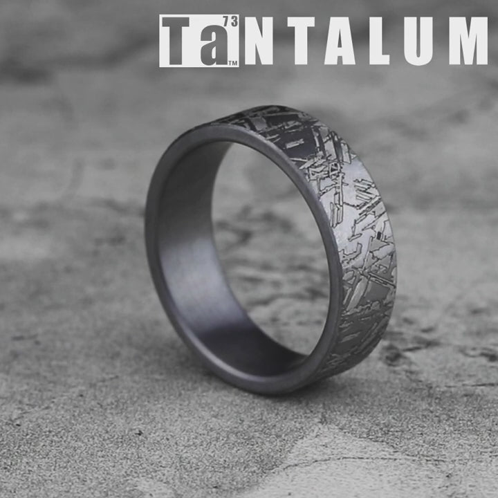 The Diablo Men's Wedding Band in Grey Tantalum - 7mm Width by Tantalum