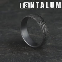 The Falcon Men's Wedding Band in Grey Tantalum - 6mm Width by Tantalum