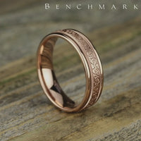 The Kinsale Men's Wedding Band in 14K Rose Gold - 6.5mm by Benchmark