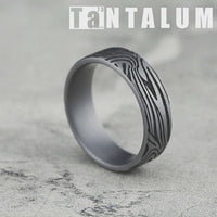The Lava Lamp Men's Wedding Band in Grey Tantalum - 7mm Width by Tantalum