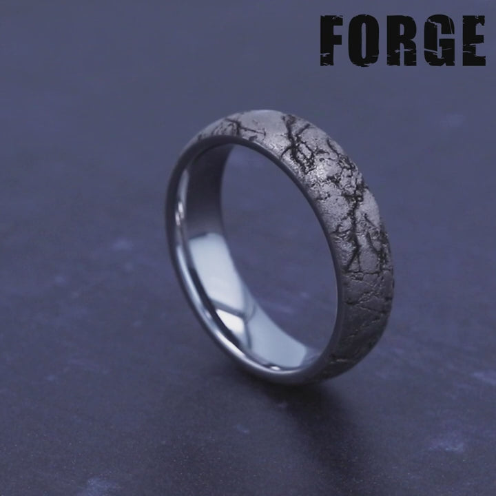 The Parthenon Men's Wedding Band in Tungsten - 6mm Width by Forge