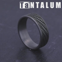 The Vanguard Men's Wedding Band in Grey Tantalum - 7mm Width by Tantalum