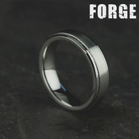 The Duke Men's Wedding Band in White Cobalt - 6mm Width by Forge