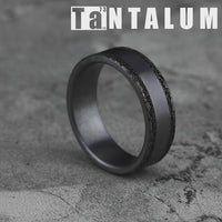 The Hadrian Men's Wedding Band in Grey Tantalum - 7mm Width by Tantalum