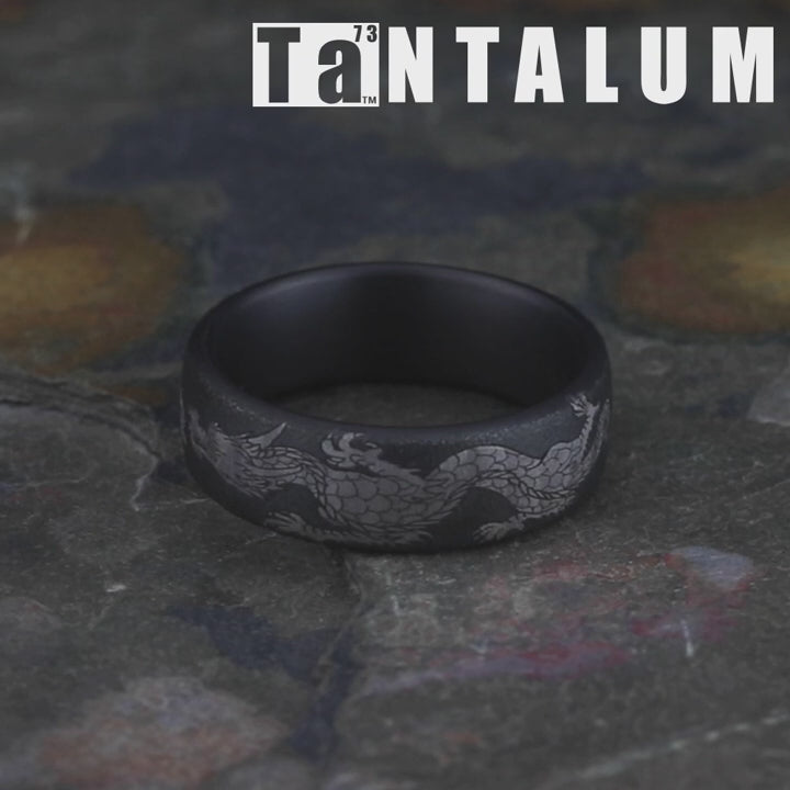 The Protector Men's Wedding Band in Tantalum - 7.5mm Width by Tantalum