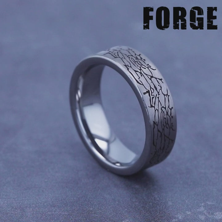 The Avalon Men's Wedding Band in Tungsten - 7mm Width by Forge