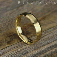 The Emissary Men's Wedding Band in 14K Yellow Gold - 6.5mm by Benchmark